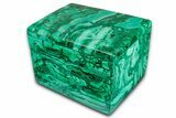 Wide Malachite Jewelry Box - DR Congo #335718-1